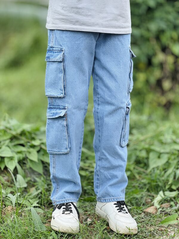 Sky Blue 8 Pocket Denim - Image 3
