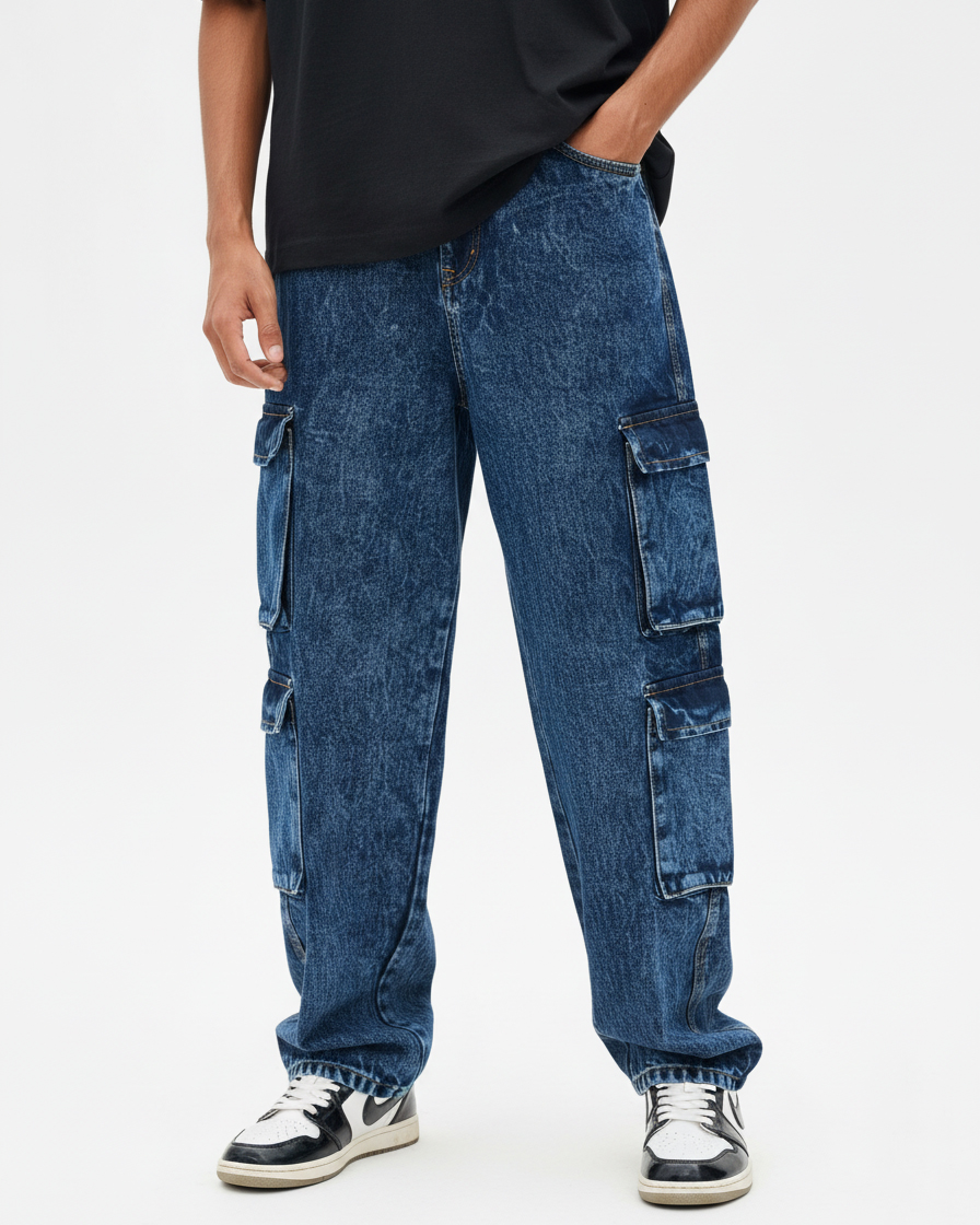 Deep Blue 8 Pocket Denim - Image 2