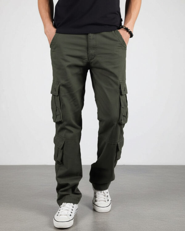 8 POCKET CARGO -OLIVE