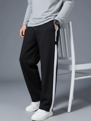 PREMIUM COTTON JOGGERS-BLACK BAR