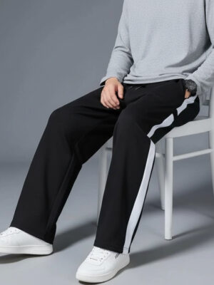 PREMIUM COTTON JOGGERS-BLACK BAR