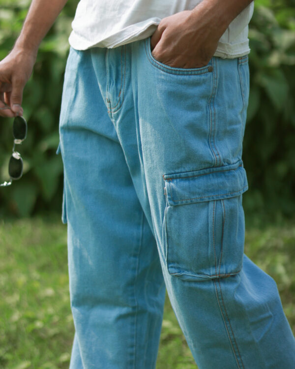 Sky Blue 6-Pocket Denim - Image 2