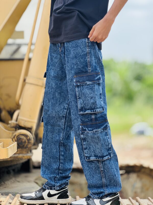 Deep Blue 8 Pocket Denim - Image 3