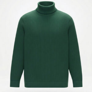 Premium Ribbed High Neck for Men – Green
