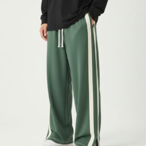 3 POCKET BOOT CUT BAGGY JOGGERS-OLIVE