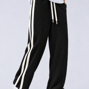 3 POCKET LOW CUT BAGGY JOGGERS-BLACK