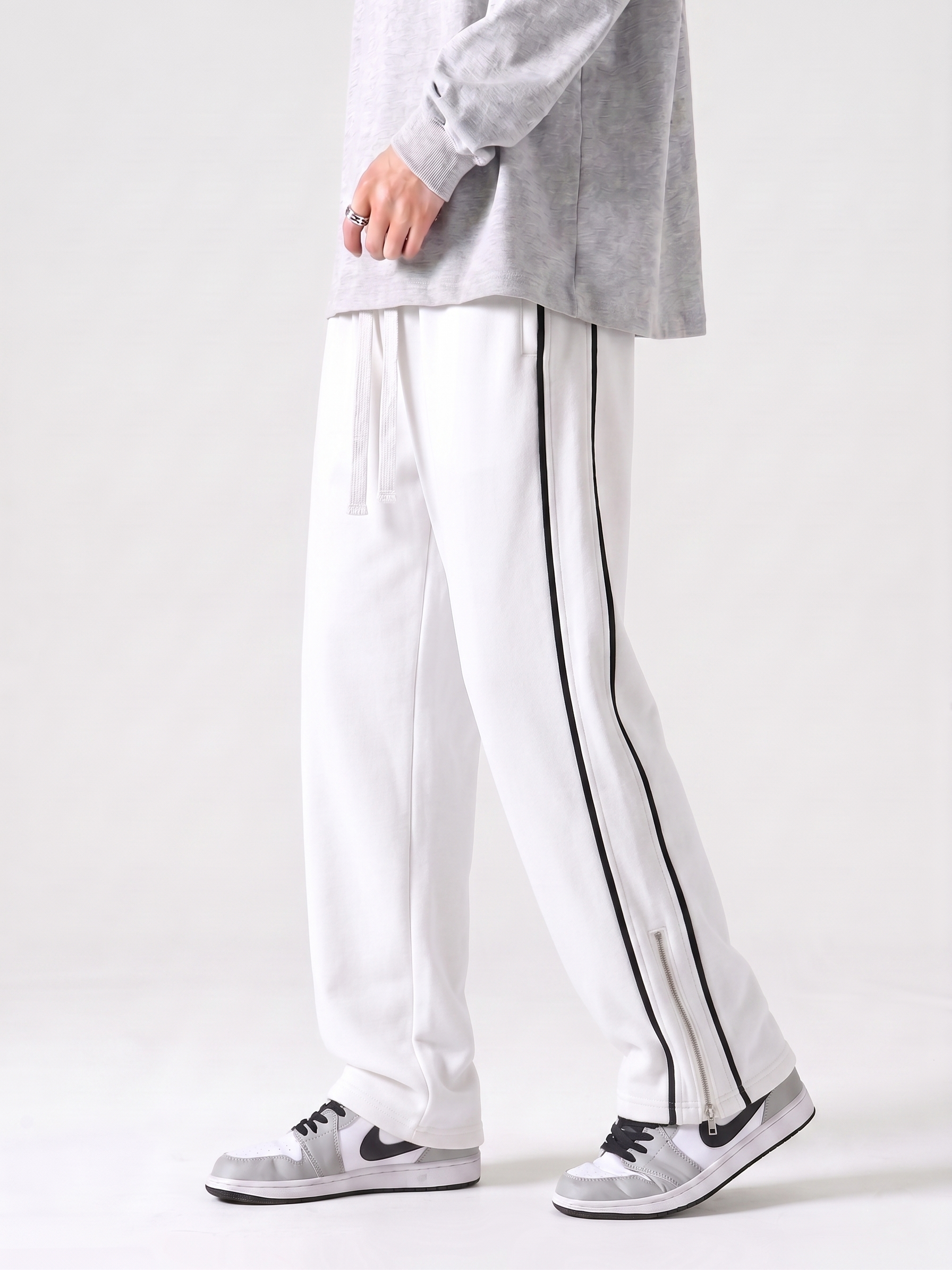 Essential Side Stripe -White