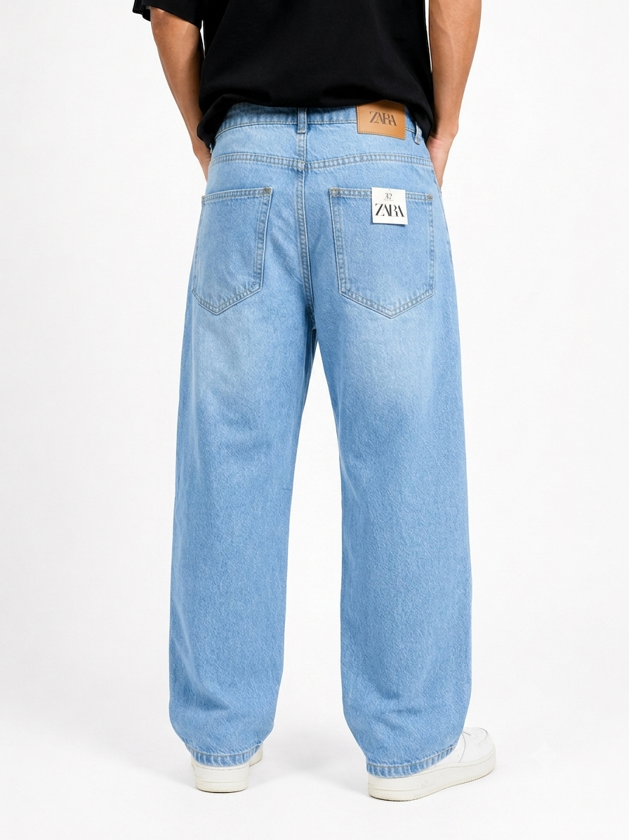 Light Wash Baggy Jeans - Image 2