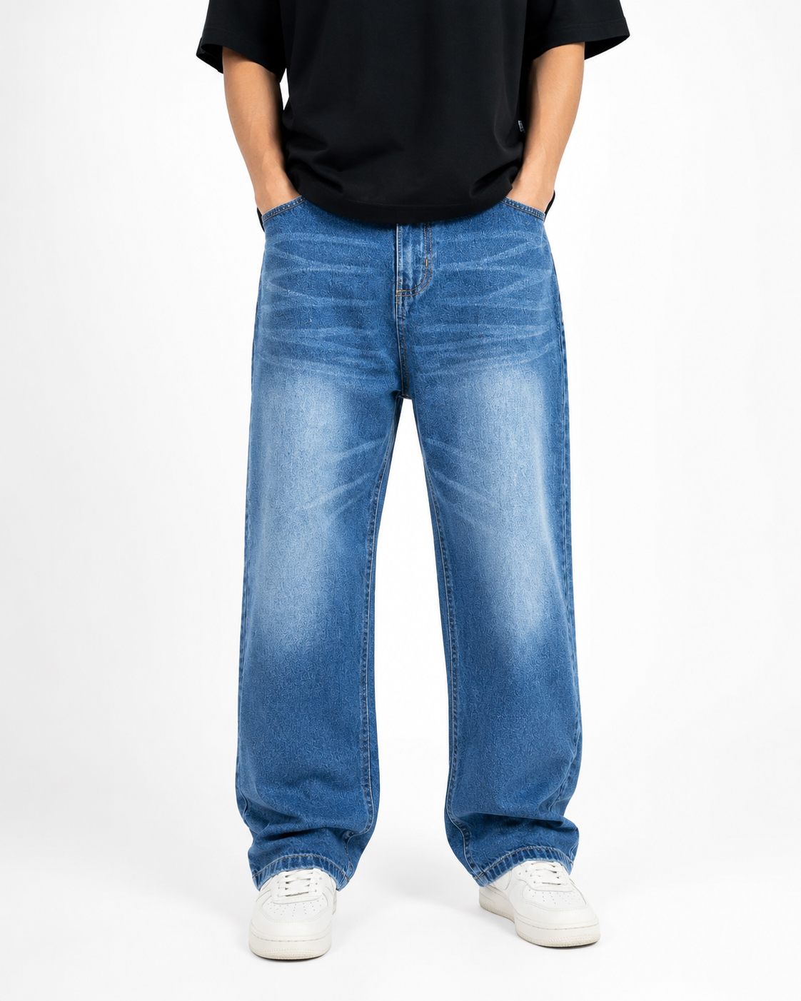 Light Blue Wash Baggy Jeans