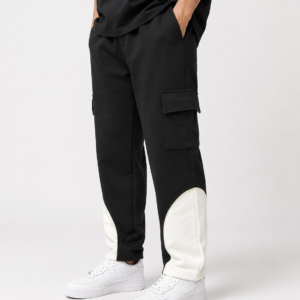 Premium Side Pocket Cargo Joggers- Black