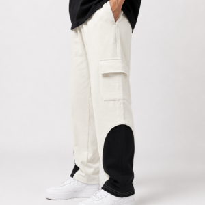 Premium Side Pocket Cargo Joggers- White