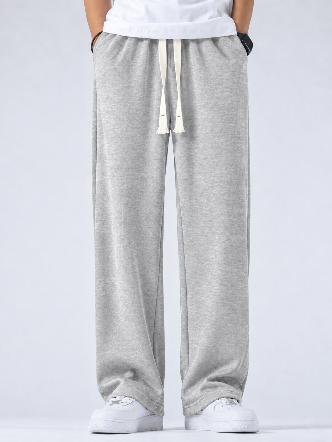 Premium China Rib Joggers - Ash - Image 2