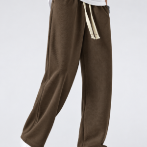 Premium China Rib Joggers - Dark Brown