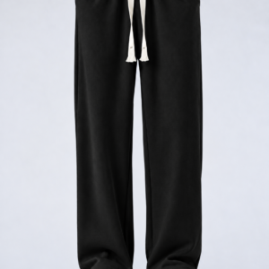 Premium China Rib Joggers - Black