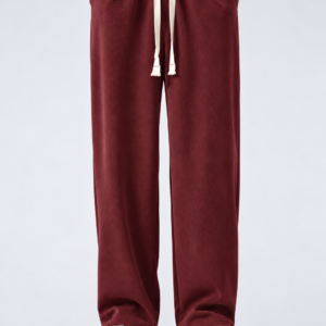 Premium China Rib Joggers - Crimson Red