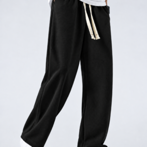Premium China Rib Joggers - Black