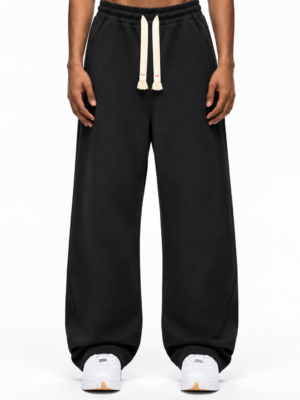 Premium full baggy trouser interlock fabric- Black