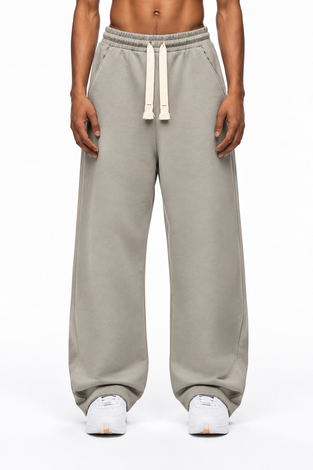Premium full baggy trouser interlock fabric- Gray