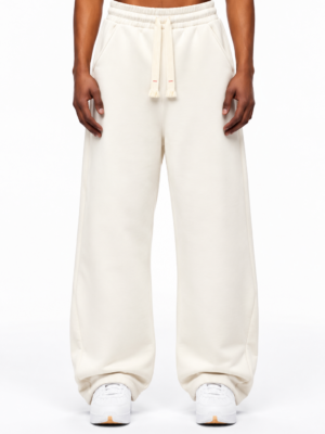 Premium full baggy trouser interlock fabric- Offwhite