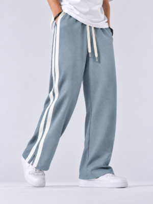 3 POCKET LOW CUT BAGGY JOGGERS-DUSTY BLUE