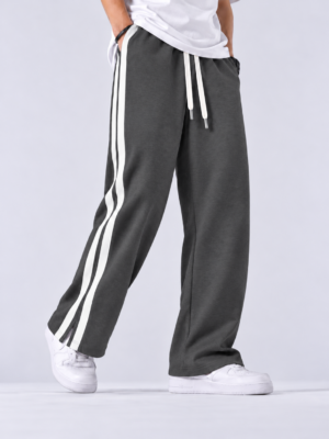 3 POCKET LOW CUT BAGGY JOGGERS-CHARCOAL GREY