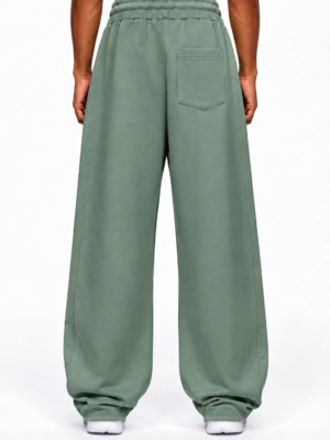 Premium full baggy trouser interlock fabric- Green