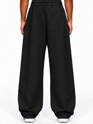 Premium full baggy trouser interlock fabric- Black