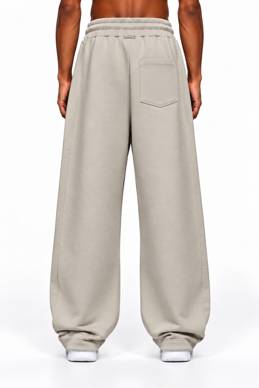 Premium full baggy trouser interlock fabric- Gray - Image 2